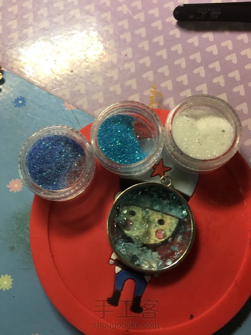 蓝雪花吊坠 第8步