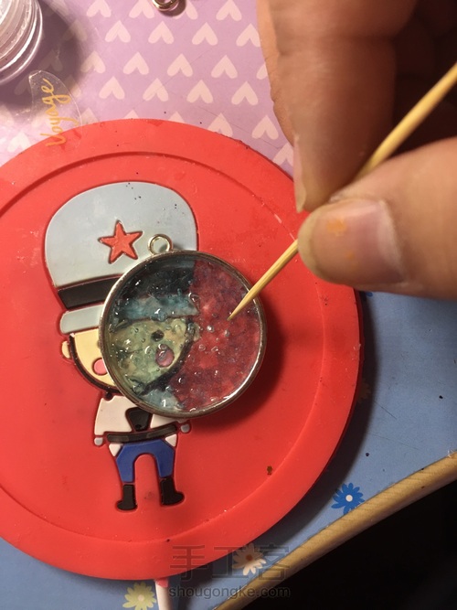 蓝雪花吊坠 第9步