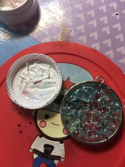 蓝雪花吊坠 第11步