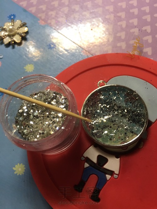 蓝雪花吊坠 第10步