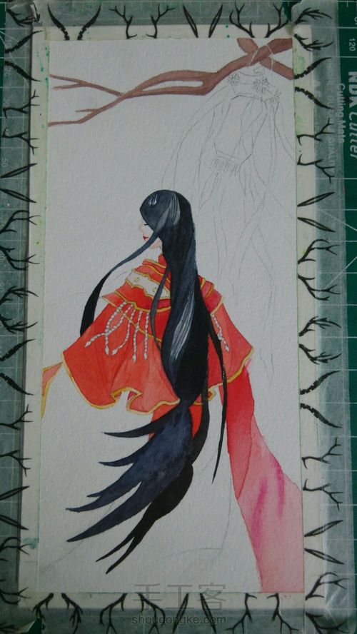 「古风•嫁衣」 第4步