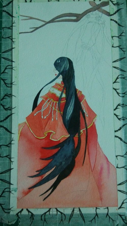 「古风•嫁衣」 第5步