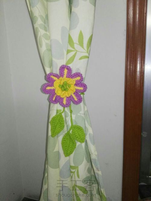 窗帘绑带-花朵 第9步