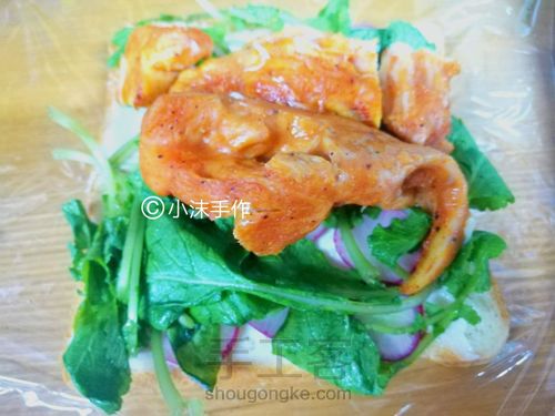 【沫】川香鸡柳三明治 第4步