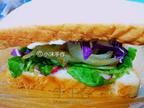 【沫】川香鸡柳三明治 第7步