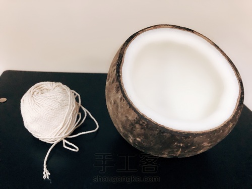 🎐文艺满满的椰子吊盆🥥 第2步