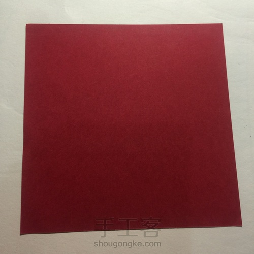 （书签系列）一款简易书签折法 第1步