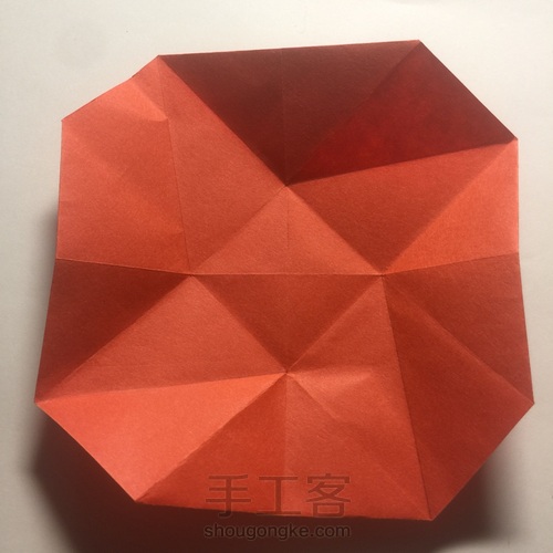 （立方体系列）一款纸立方体折法 第9步