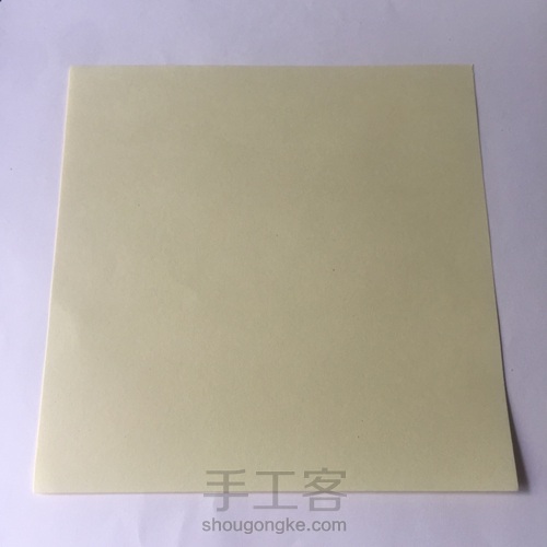 （书签系列）哈巴狗书签折法 第1步