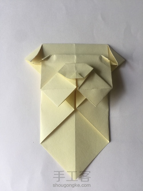 （书签系列）哈巴狗书签折法 第11步