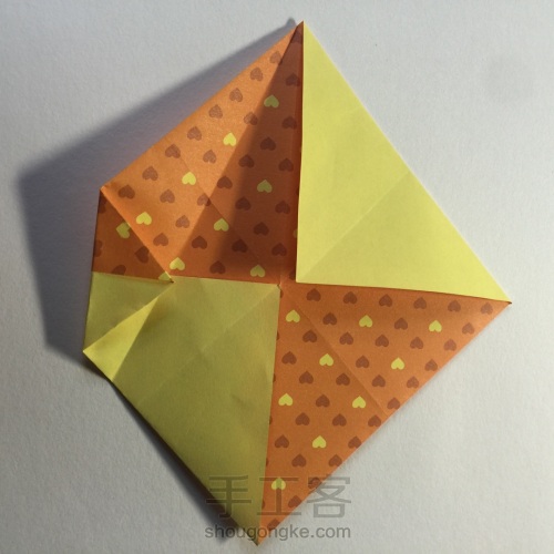 （伞系列）一款纸伞折法 第6步