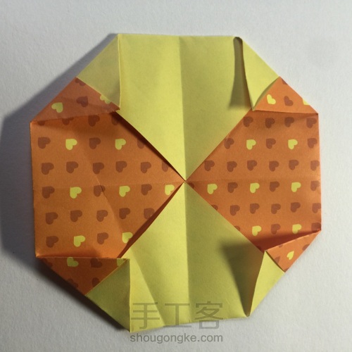 （伞系列）一款纸伞折法 第8步