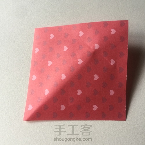 (纸花系列六十九)一款纸花折法 第1步