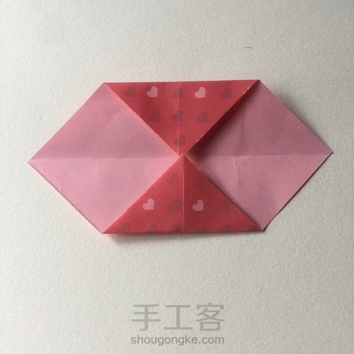 (纸花系列六十九)一款纸花折法 第3步