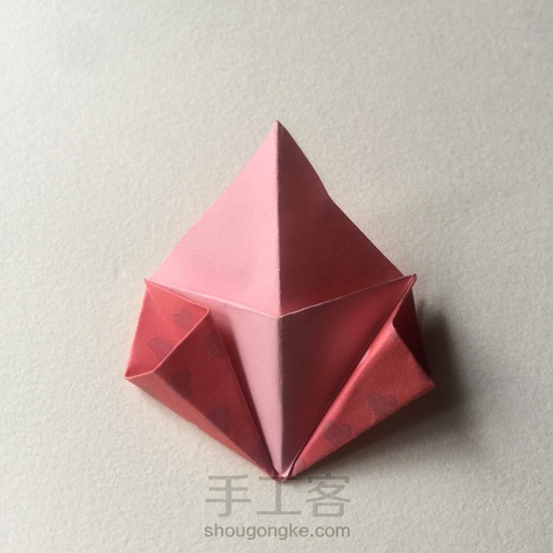 (纸花系列六十九)一款纸花折法 第8步