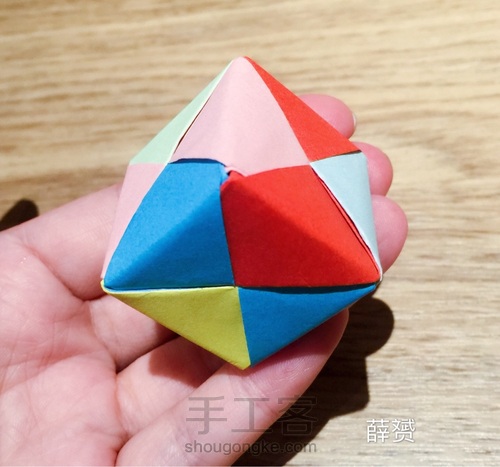 (立方体系列）一款立方体折法 第13步