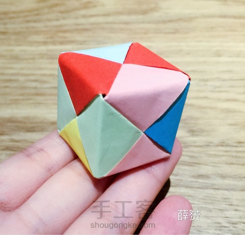 (立方体系列）一款立方体折法 第15步