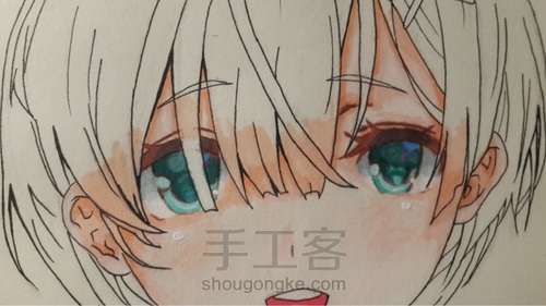 临摹雷姆彩铅马克笔手绘教程 第12步
