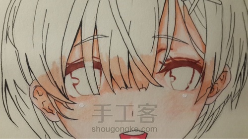 临摹雷姆彩铅马克笔手绘教程 第10步