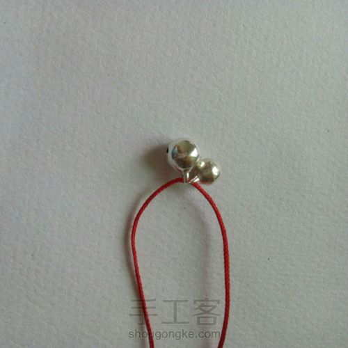 [红铃]红绳编织手链 文艺复古 第1步