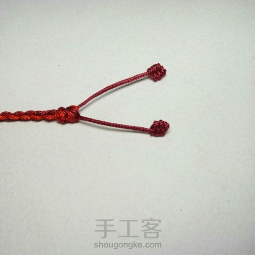 [红铃]红绳编织手链 文艺复古 第10步
