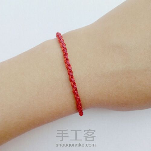 [红铃]红绳编织手链 文艺复古 第21步