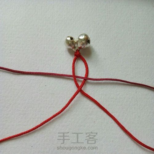[红铃]红绳编织手链 文艺复古 第5步