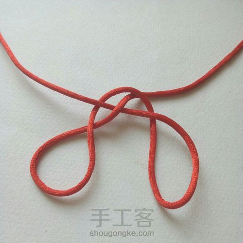 编绳入门 基础结 发簪结 第2步