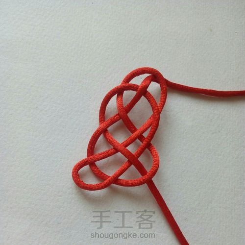 编绳入门 基础结 发簪结 第4步