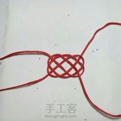 【如意】红绳DIY编织手链 古风文艺复古 第1步