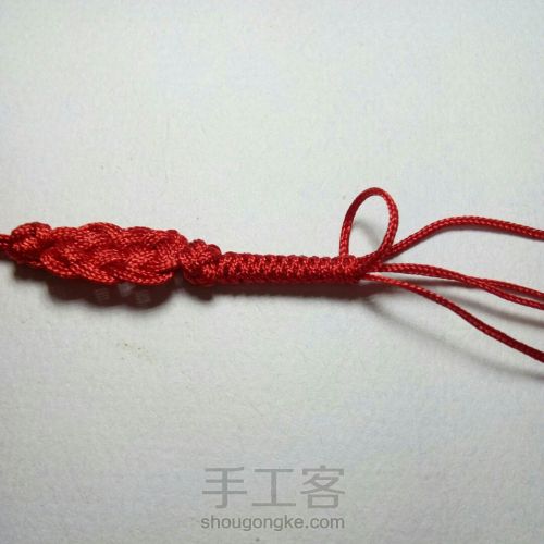 【如意】红绳DIY编织手链 古风文艺复古 第10步