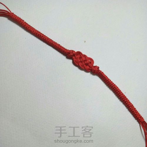 【如意】红绳DIY编织手链 古风文艺复古 第11步