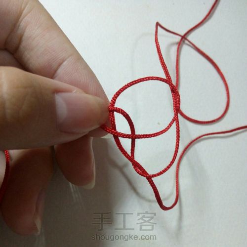 【如意】红绳DIY编织手链 古风文艺复古 第13步