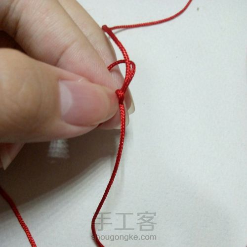【如意】红绳DIY编织手链 古风文艺复古 第14步