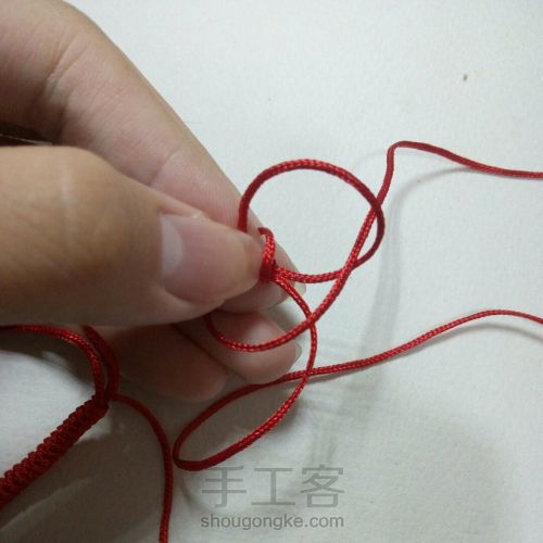 【如意】红绳DIY编织手链 古风文艺复古 第15步