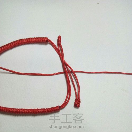 【如意】红绳DIY编织手链 古风文艺复古 第19步