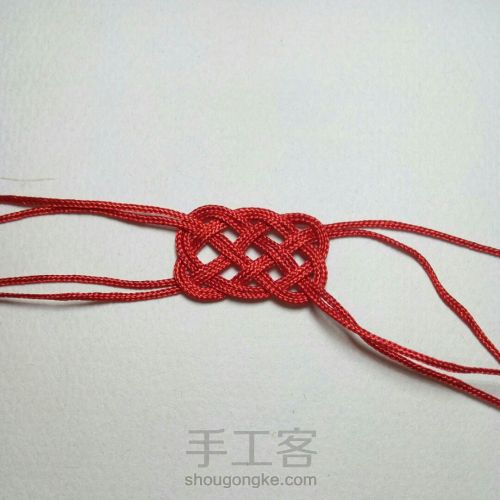 【如意】红绳DIY编织手链 古风文艺复古 第2步