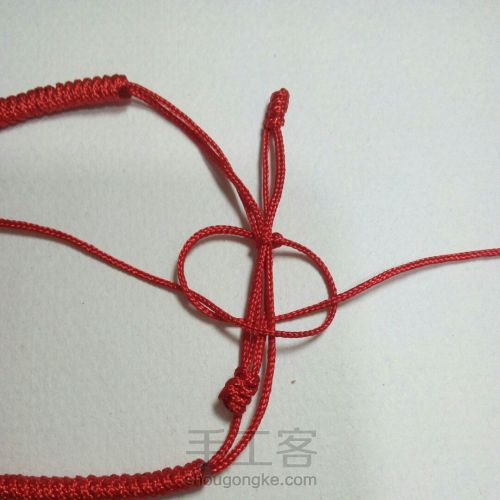 【如意】红绳DIY编织手链 古风文艺复古 第21步
