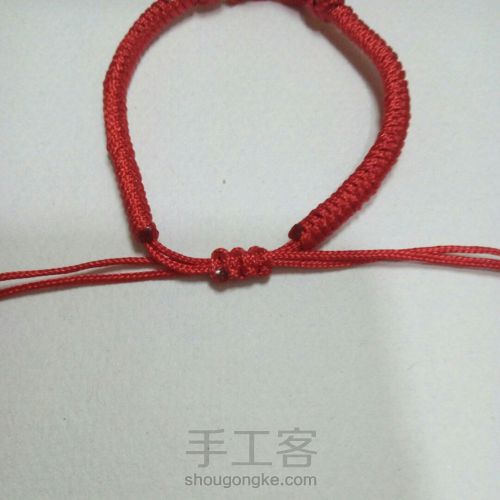 【如意】红绳DIY编织手链 古风文艺复古 第24步
