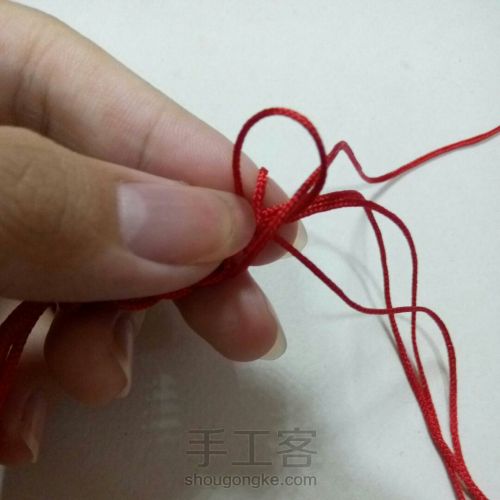 【如意】红绳DIY编织手链 古风文艺复古 第9步
