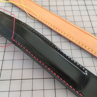 皮边削薄起鼓——手环制作