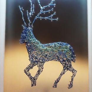 万众期待的麋鹿一族绕线画