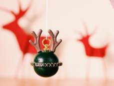 Oh deer~圣诞鹿角铃铛挂饰。