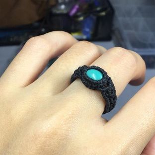 简易松石包边戒指