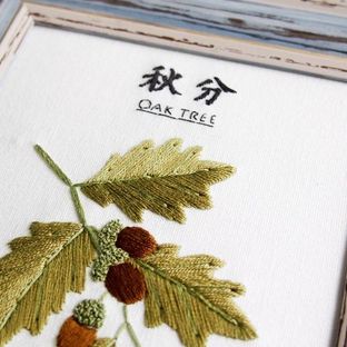 橡树刺绣