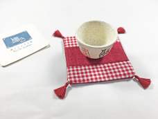 DIY流苏布艺茶杯垫，手工缝合属于你的可爱小物