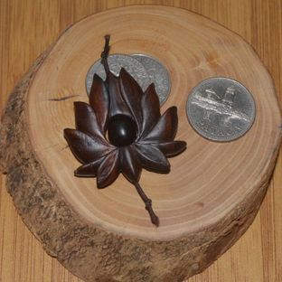 第八十木作之木雕荷花挂件