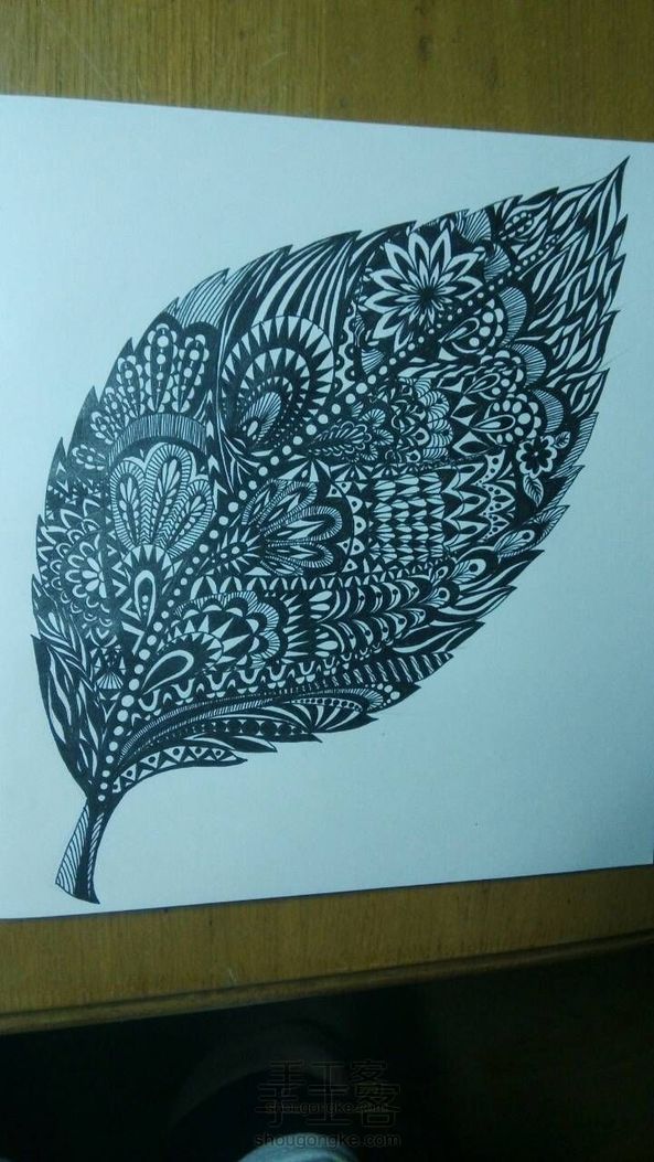 秋叶～禅绕画