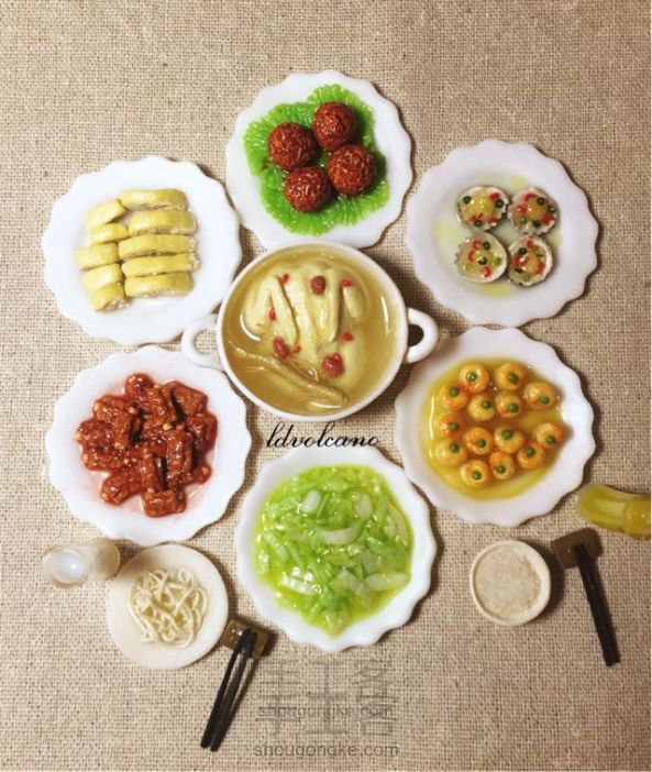 食物粘土中国菜图片