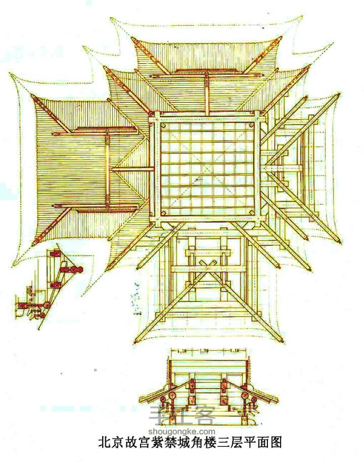 古建築微縮模型 之 故宮角樓 第17步